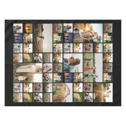 Nappe Collage photo personnalisé simple (Devant (Horizontal))