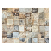 Nappe Collage rustique Vintage journal Patchwork (12) (Devant (Horizontal))