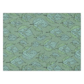 Nappe Collage vert contemporain de Feuilles de mûres (Devant (Horizontal))