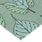 Nappe Collage vert contemporain de Feuilles de mûres (Angle)
