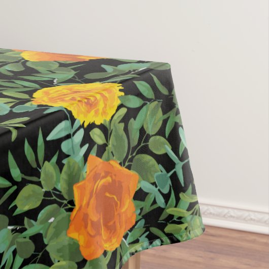 Nappe Collection Mariage gothique d'Halloween noir et or (In Situ)