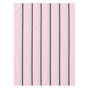 Nappe Collection Paris en rayures rose, noir et gris