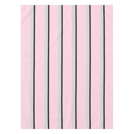 Nappe Collection Paris en rayures rose, noir et gris (Devant)