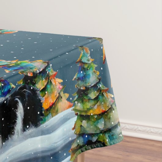 Nappe Collie frontalier en hiver Forêt de neige Arbre de (In Situ)