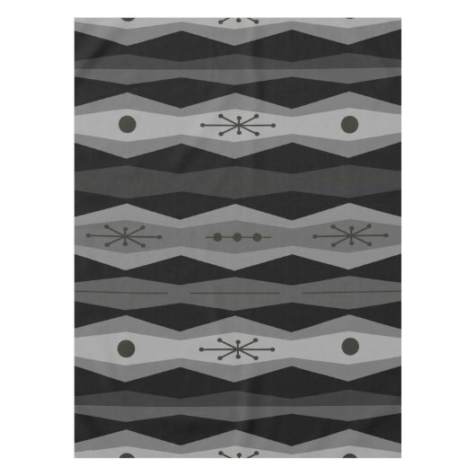 Nappe Colonnes Abstraites de l'ère atomique gris noir (Devant)