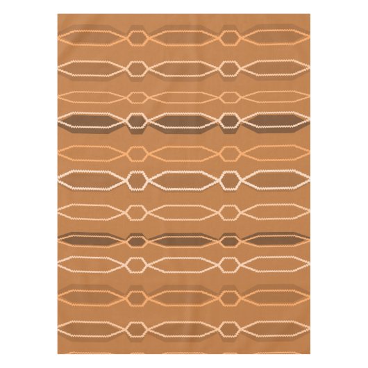 Nappe Colonnes d'Hexagon moderne du Moyen-siècle orange (Devant)