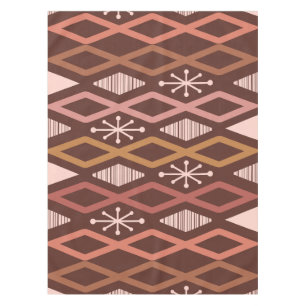 Nappe Colonnes Diamond de l'Âge Atomique brûlées Orange