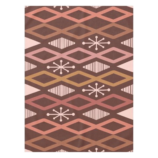 Nappe Colonnes Diamond de l'Âge Atomique brûlées Orange (Devant)