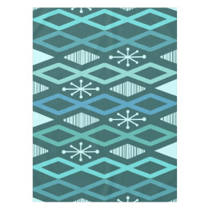 Nappe Colonnes Diamond de l'âge atomique Turquoise