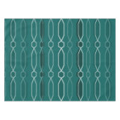 Nappe Colonnes Hexagones Modernes du Moyen-siècle Turquo (Devant (Horizontal))