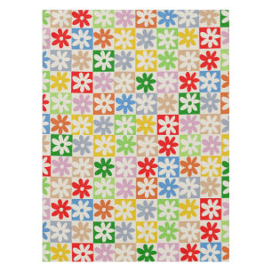 Nappe Coloré Gras esthétique À damiers Fleur Motif