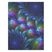 Nappe Coloré Lumineux Abstrait Bleu rose Vert Fractal (Devant)