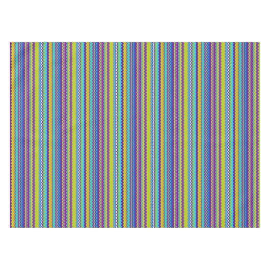 Nappe Coloré Multicolore Wavy Line Motif (Devant (Horizontal))