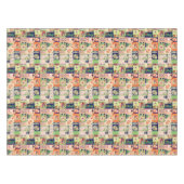 Nappe Coloré Pink Green Lapin Pâques Collage (Devant (Horizontal))