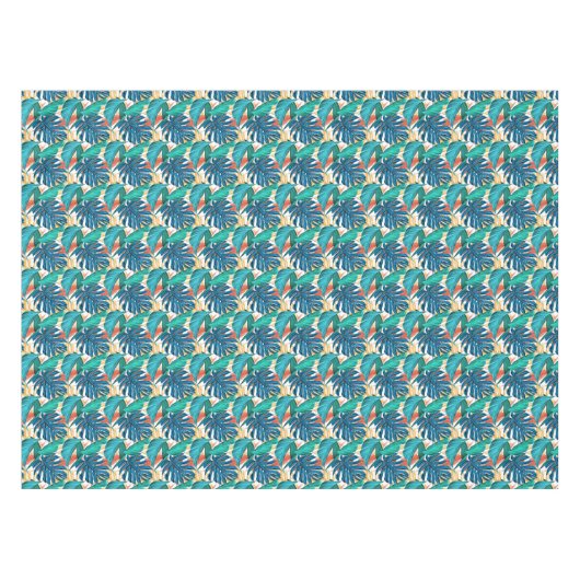 Nappe Coloré Tropical Foliage Feuille Rectangle (Devant (Horizontal))