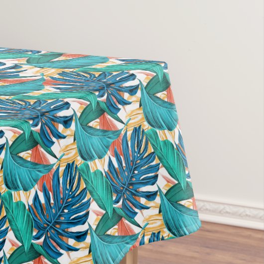 Nappe Coloré Tropical Foliage Feuille Rectangle (In Situ)