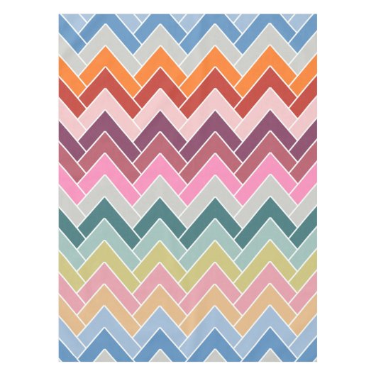 Nappe Coloré Zigzag Retro Chevron (Devant)