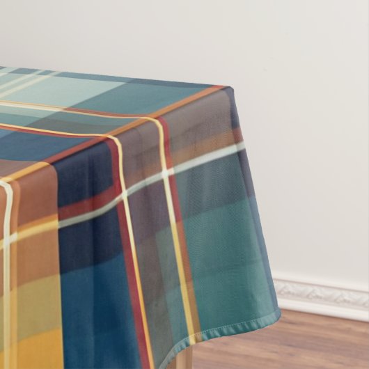 Nappe Colorée Automne Thanksgiving Plaid Print (In Situ)