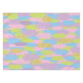 Nappe Colorful Abstrait Brushstrokies Motif Monogramme (Devant (Horizontal))