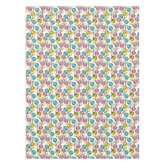 Nappe Colorful Pastel Roses (Devant)