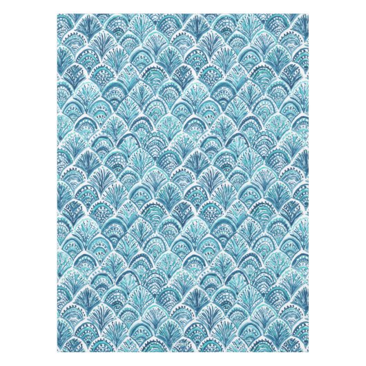 Nappe COMME un motif nautique d'échelles de poissons de (Devant)