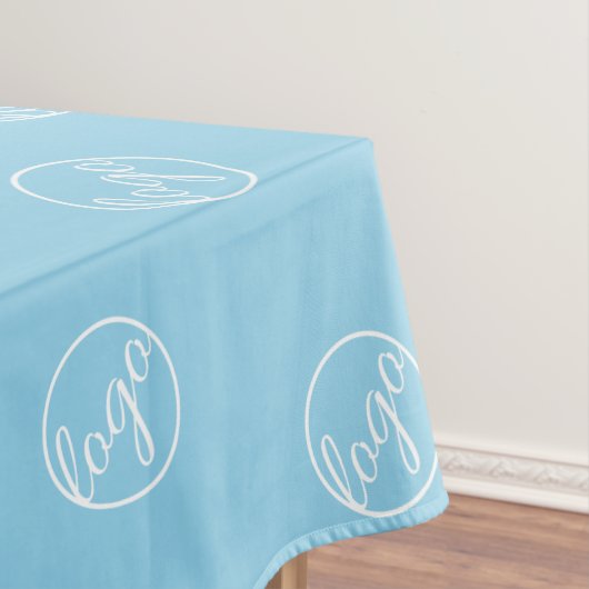 Nappe Commerce du logo du salon Sky Blue Custom (In Situ)