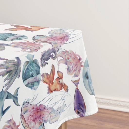 Nappe Composition aquarelle sous-marine Série Design 2 (In Situ)
