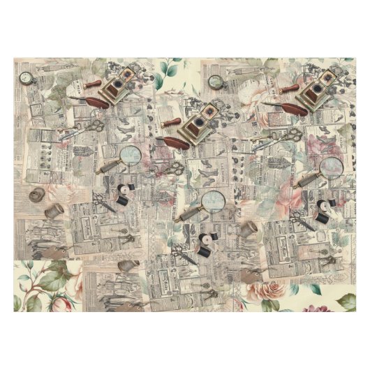 Nappe composition vintage du journal (Devant (Horizontal))