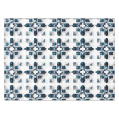 Nappe Conception Abstraite Géométrique en Bleu et Blanc (Devant (Horizontal))