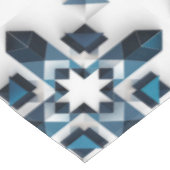 Nappe Conception Abstraite Géométrique en Bleu et Blanc (Angle)