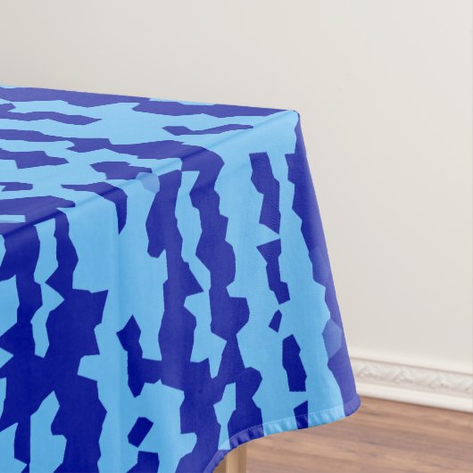 Nappe Conception Abstraite Irrégulière Bleu Cyan (In Situ)