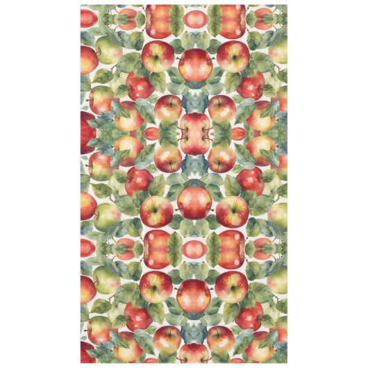 Nappe Conception aquarelle de pommes fraîches (Devant)