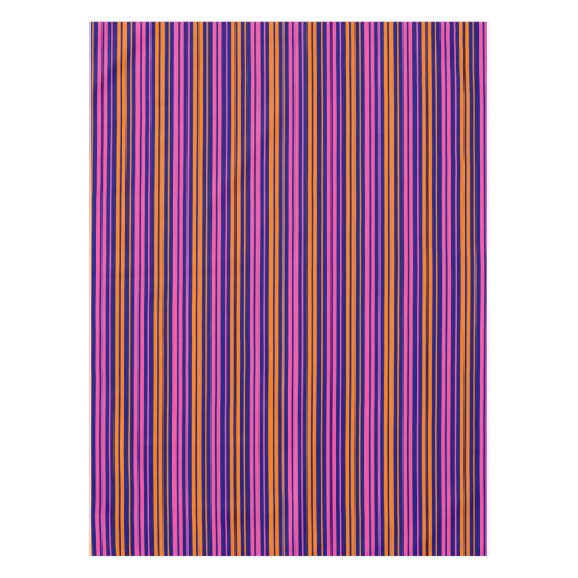 Nappe Conception de bandes verticales orange bleu rose (Devant)