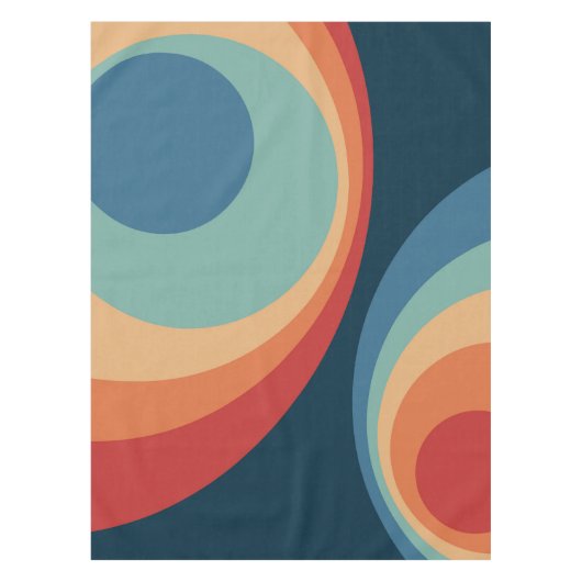 Nappe Conception de cercles rétro colorés (Devant)