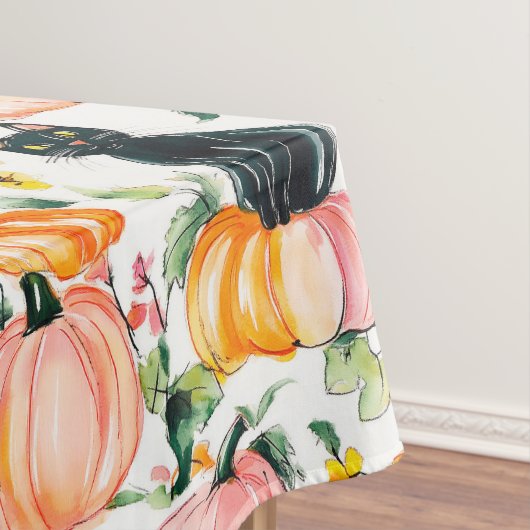 Nappe Conception de chats noirs et citrouilles d'Hallowe (In Situ)