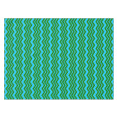 Nappe Conception de chevron en zigzag bleu vert (Devant (Horizontal))