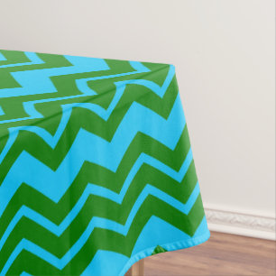 Nappe Conception de chevron en zigzag bleu vert