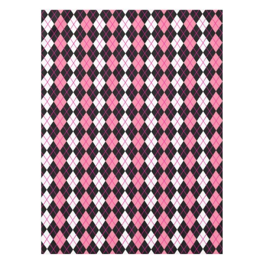 Nappe Conception de diamant en argyle rose noir blanc (Devant)