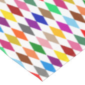 Nappe Conception de diamants arlequin colorés blanc (Angle)