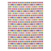 Nappe Conception de diamants arlequin colorés blanc (Devant)