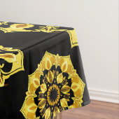 Nappe Conception de mandala doré avec motifs symétriques (In Situ)