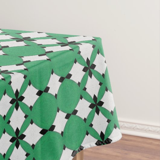 Nappe Conception de motif abstrait géométrique émeraude (In Situ)