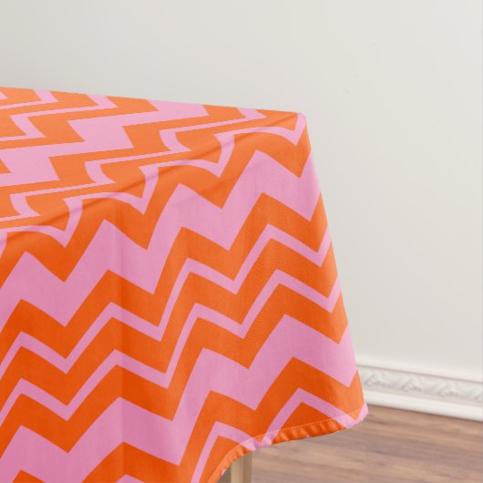 Nappe Conception de motif chevron orange et rose (In Situ)