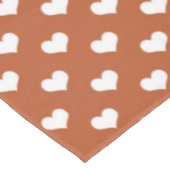 Nappe Conception de motif de cœur d'amour blanc marron (Angle)