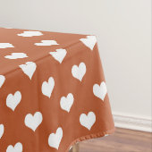 Nappe Conception de motif de cœur d'amour blanc marron (In Situ)