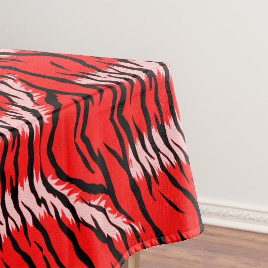 Nappe Conception de motif de peau d'animal Tigre Rouge