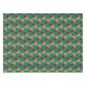 Nappe Conception de motif de tête de tigre vert (Devant (Horizontal))