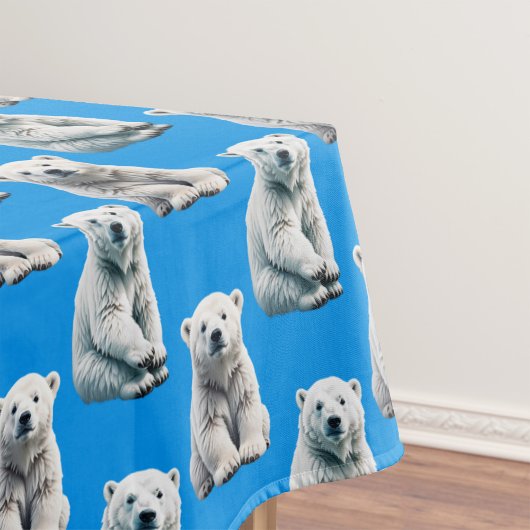 Nappe Conception de motif d'ours polaire bleu