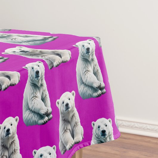 Nappe Conception de motif d'ours polaire violet