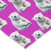 Nappe Conception de motif d'ours polaire violet (Angle)